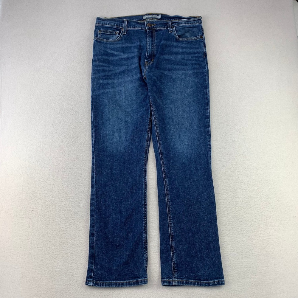 Member's Mark Straight Fit Jeans Mens 34x30 Dark Blue Denim Cotton Blend Stretch